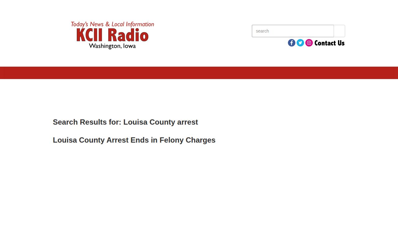 KCII Louisa County arrest news search results